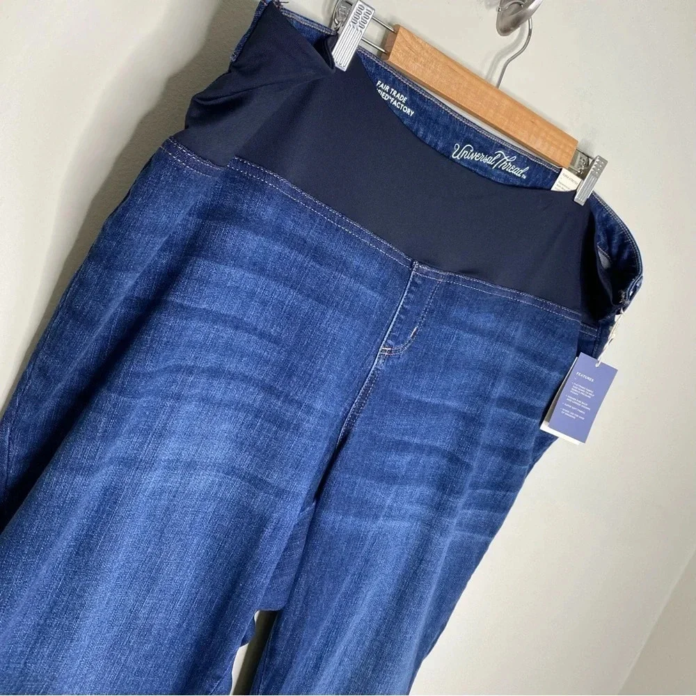 ✨NWT Universal Thread Dark Wash Elastic Adaptive Bootcut Flare Jeans Size 24W